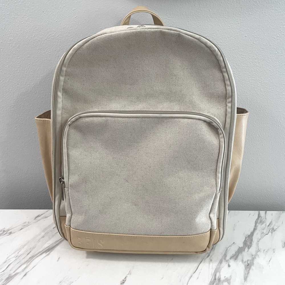 BEIS The Backpack in Beige Travel Backpack